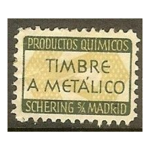 Timbre a Metálico. Productos Químicos Shering S/A Madrid
