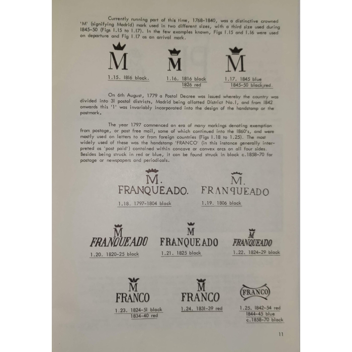 1352 2 libros de la Spanish Philatelic Society Bookclub Nº7 y Nº13. Markings of Madrid. Raros – imagen 3