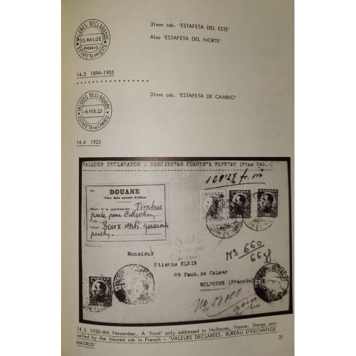 1361 2 libros de la Spanish Philatelic Society Bookclub Nº7 y Nº13. Markings of Madrid. Raros – imagen 12