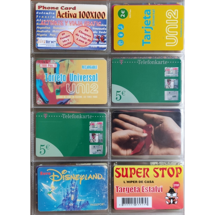 167 tarjetas telefónicas diferentes + Álbum, 103 de España, cupones recarga y otros, ver descripción – imagen 21