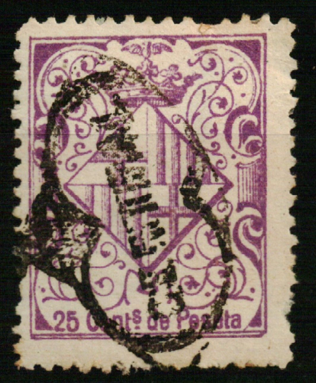 1528 Barcelona. Timbre Municipal 1886-1890-1895