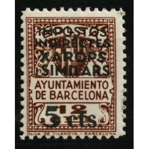 Ayuntamiento de Barcelona. Impostos Indirectes. Xarops i Similars 5 cts..