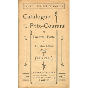 Catálogo Mundial Yvert y Tellier-Champion de 1926