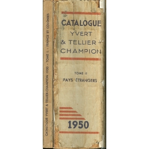 2 Catálogos Yvert y Tellier-Champion de 1950