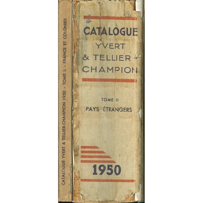 156 2 Catálogos Yvert y Tellier-Champion de 1950