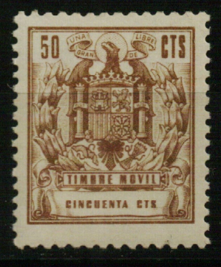 1873 Especial Móvil. 1960/76. 50 cts. castaño claro
