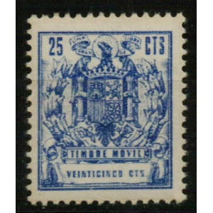 Especial Móvil. 1960/76. 25 cts. azul ultramar