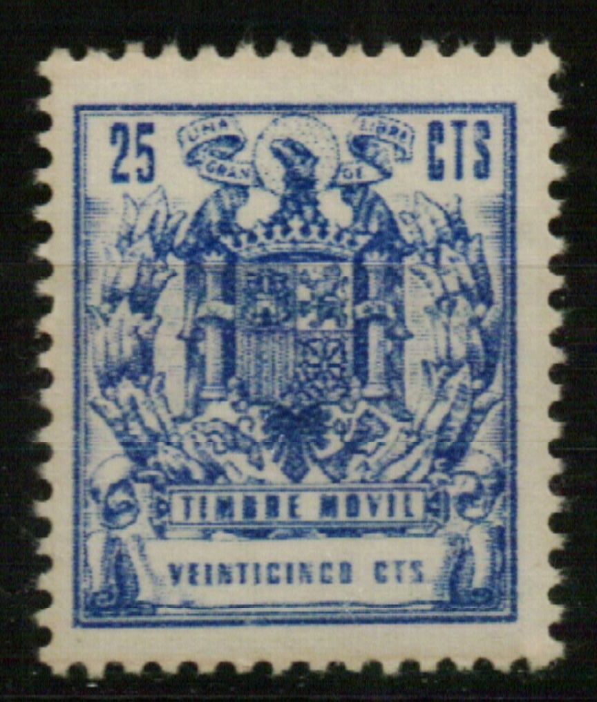 1887 Especial Móvil. 1960/76. 25 cts. azul ultramar