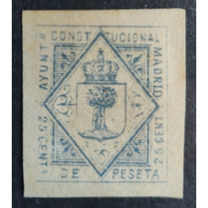 Ayuntamiento de Madrid. Impuesto Municipal. Instancias. 1885. 1 Valor