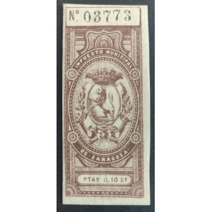 Impuesto Municipal dearagoza. 1903. 1 valor