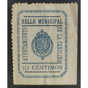Sello Municipal del Ayuntamiento de La Carolina (Jaén). AÑOS '10 A '30 ?. 1 valor