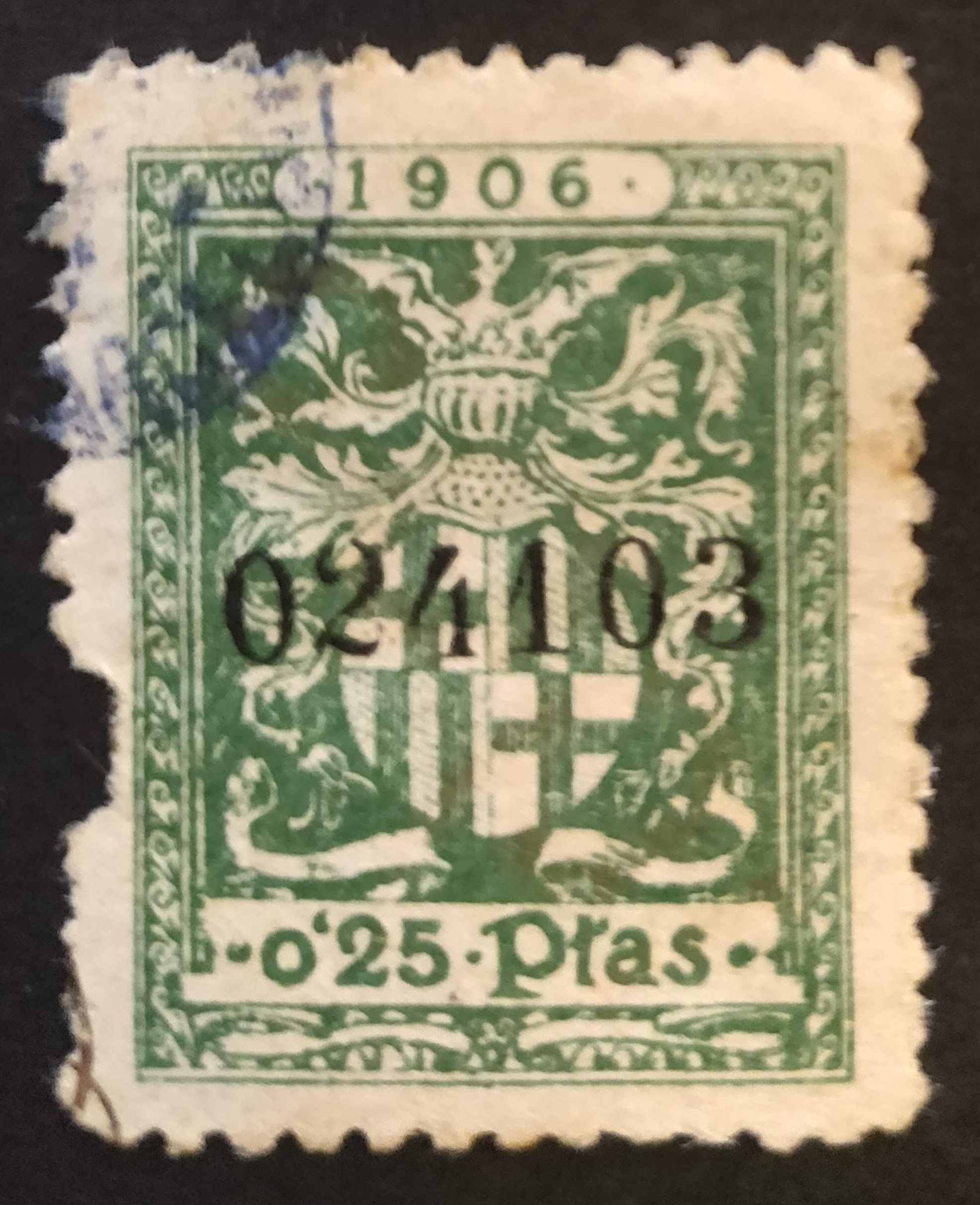 2051 Impuesto Municipal del Ayuntamiento de Barcelona. 1906. 1 valor