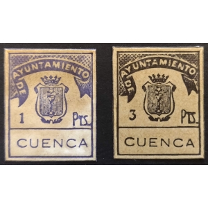 Timbre Municipal del Ayuntamiento de Cuenca.  Años 70 - 80  (2 valores)