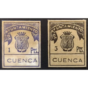 Timbre Municipal del Ayuntamiento de Cuenca.  Años 70 - 80  (2 valores)