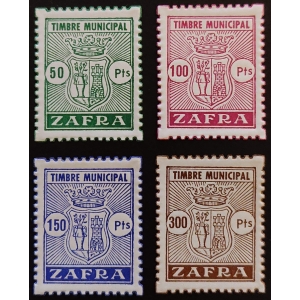 Zafra (Badajoz) Timbre Municipal Ayuntamiento (4 valores)