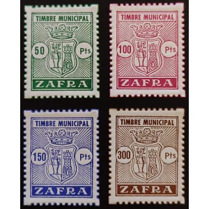 Zafra (Badajoz) Timbre Municipal Ayuntamiento (4 valores)