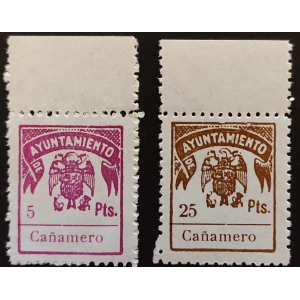 Cañamero (Cáceres) Timbre Municipal Ayuntamiento (2 valores)