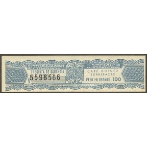 Precinta 100 gr. de Café Guinea Torrefacto 1958