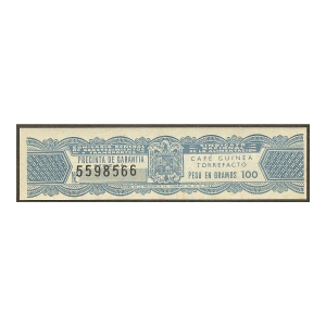 Precinta 100 gr. de Café Guinea Torrefacto 1958