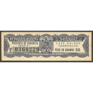 Precinta 50 gr. de Café Guinea Torrefacto 1958
