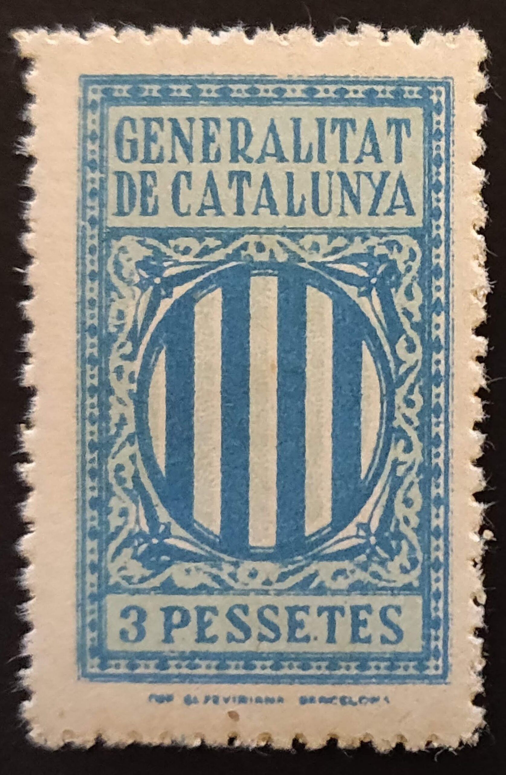 2131 Generalitat de Catalunya 193? 3 Pessetes azul