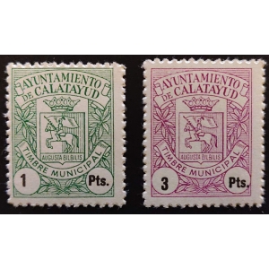 Calatayud (Zaragoza) Timbre fiscal Municipal Ayuntamiento