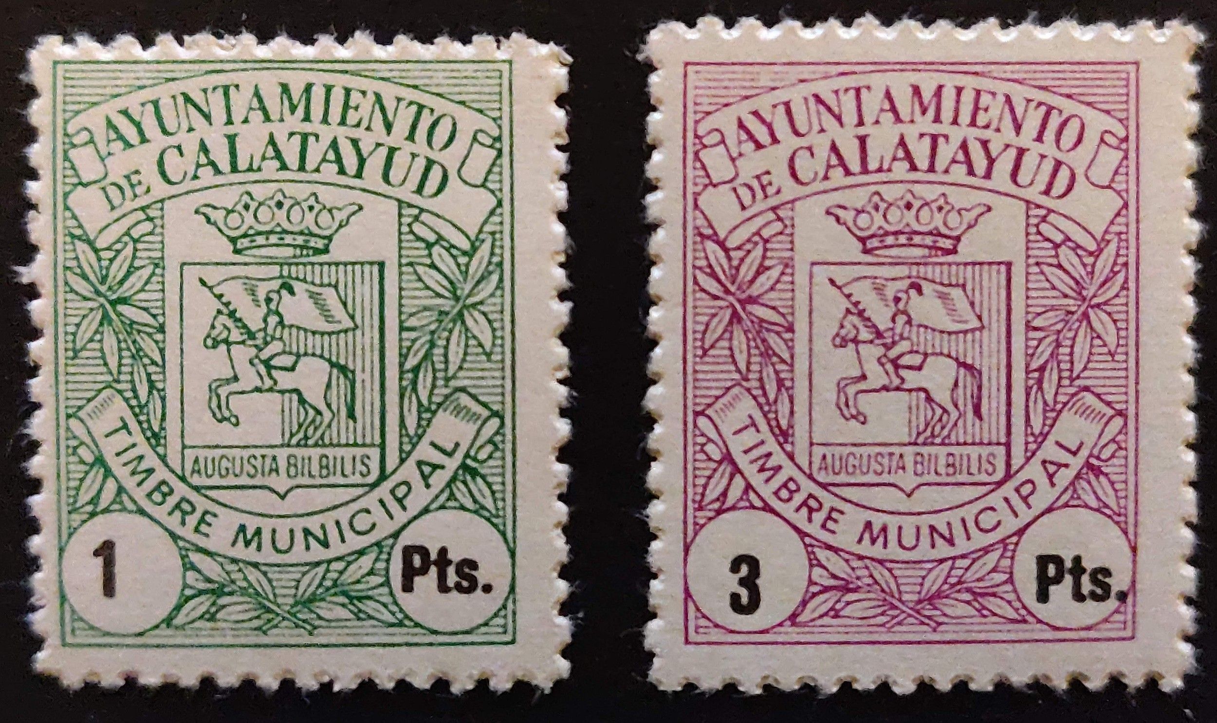 2137 Calatayud (Zaragoza) Timbre fiscal Municipal Ayuntamiento