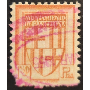 Sello municipal del Ayuntamiento de Barcelona. 1955. 1 valor,