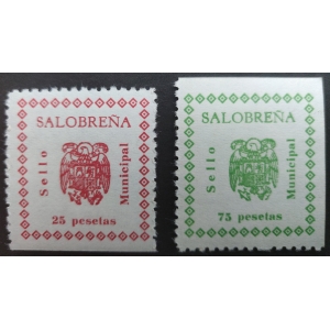 Salobreña (Granada). Sello Municipal. 2 VALORES DE LA SERIE