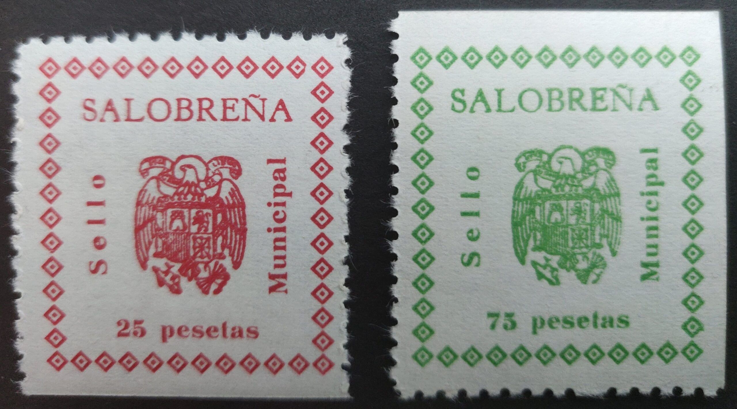 2211 Salobreña (Granada). Sello Municipal. 2 VALORES DE LA SERIE