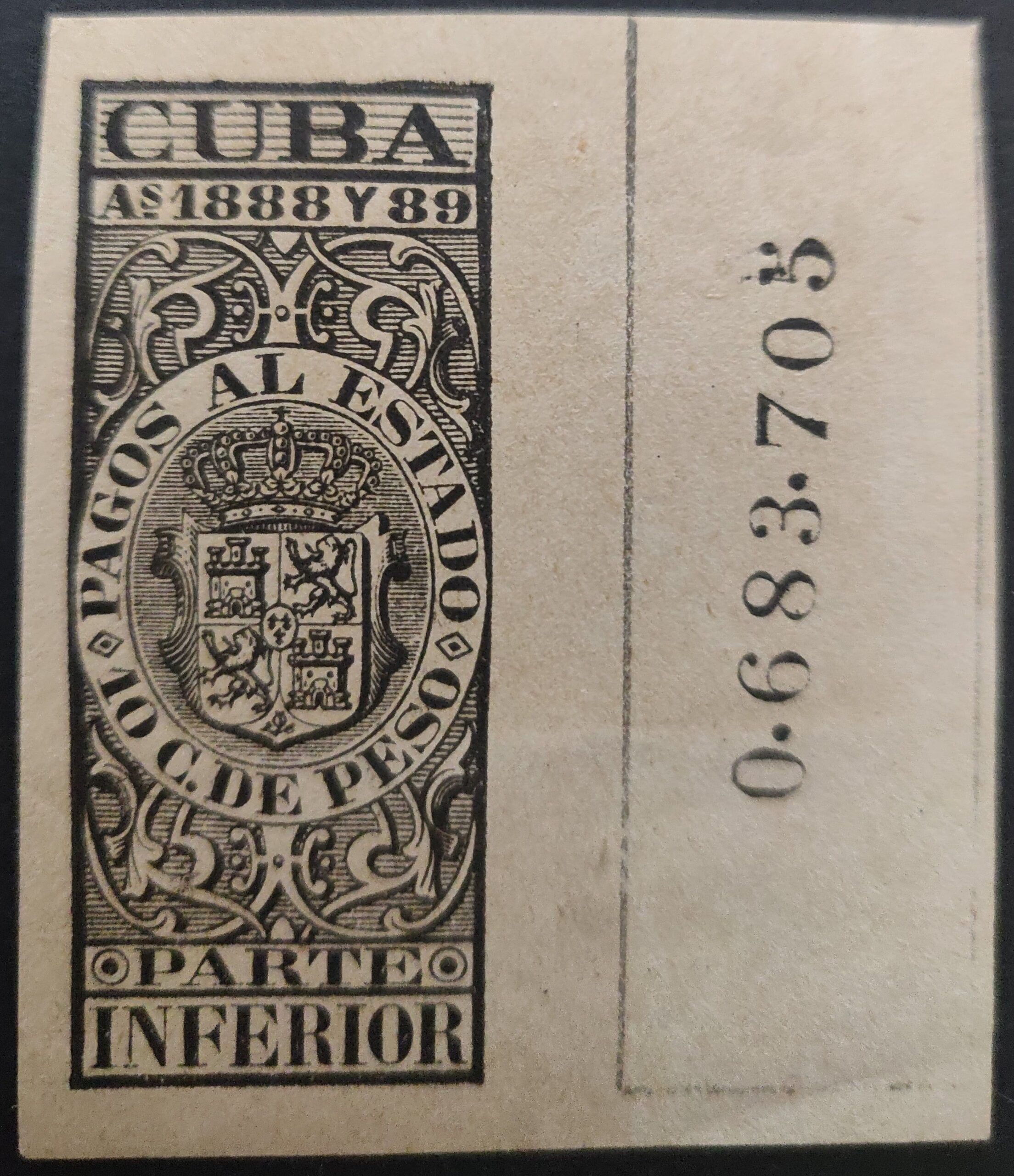 2241 Colonias Españolas. Cuba. Pagos al Estado 1888 y 1889