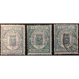 Efectos de Comercio 1932. 3 Valores de la Serie
