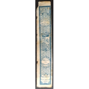 Fósforos. 1874 Impuesto de Ventas. Tamaño Pequeño 51 x 7 mm.