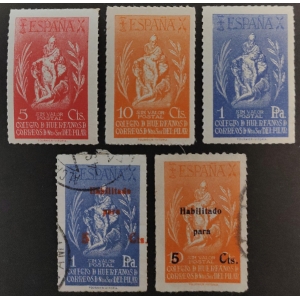 Colegio de Huérfanos de Correos de Nuestra Señora del Pilar. 1943. Serie completa.