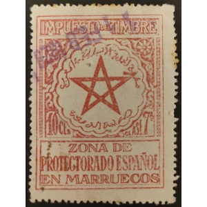 Impuesto del Timbre. Zona de Protectorado Español en Marruecos. Años 20.