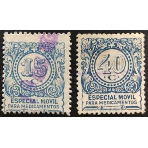 Especial Móvil Medicamentos 1929. 2 valores de la serie.