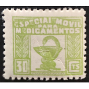 Especial móvil medicamentos. 1937. 30 cts. verde amarillo