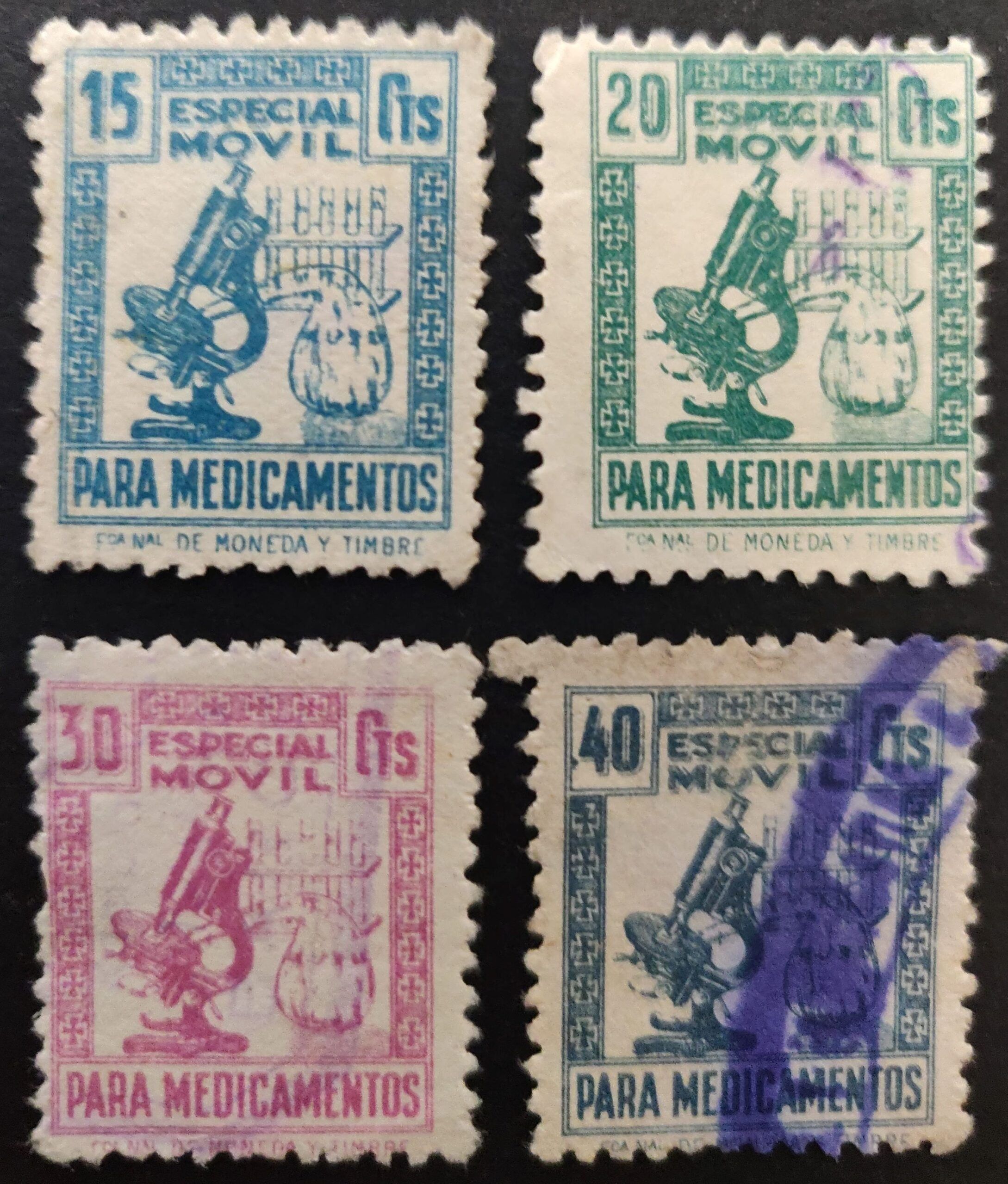 2354 Especial Móvil Medicamentos. Microscopio 1942/49