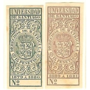 Derechos de Matricula. Universidad de Santiago 1879-81