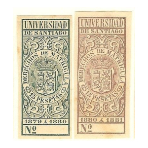 Derechos de Matricula. Universidad de Santiago 1879-81