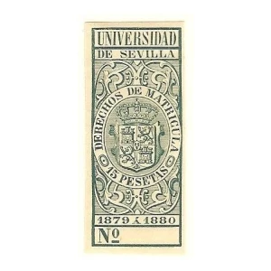 Derechos de Matrícula. Universidad de Sevilla 1879-80