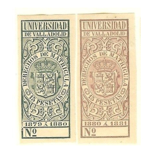 Derechos de Matricula.Universidad de Valladolid 1879-81