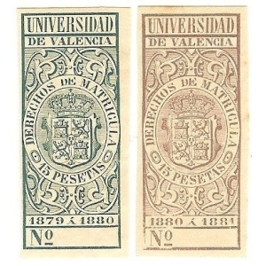 Derechos de Matrícula. Universidad de Valencia 1879-81