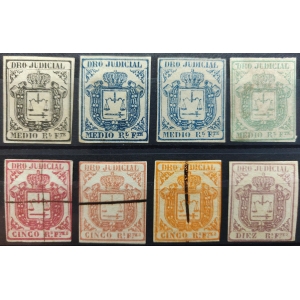 Colonias Españolas. Derecho Judicial.1856. Conjunto de 14 valores diferentesENTES – imagen 2
