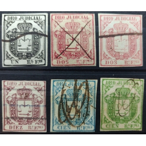 Colonias Españolas. Derecho Judicial.1856. Conjunto de 14 valores diferentesENTES – imagen 3