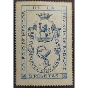 Colegio de Médicos de la Provincia de Badajoz. Año 1902 Aprox.. 1 valor