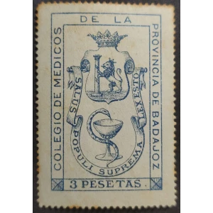 Colegio de Médicos de la Provincia de Badajoz. Año 1902 Aprox.. 1 valor