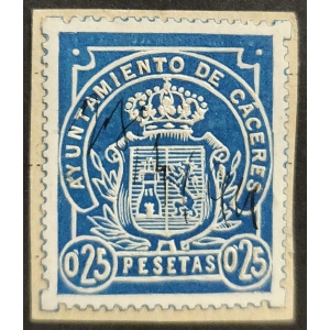 Sello municipal del ayuntamiento de Cáceres. Años '10 - '20 del siglo XX