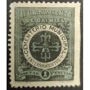 Sello del Ayuntamiento de Daimiel (Ciudad Real) Cementerio Municipal Enterramientos. 1904. 1 valor