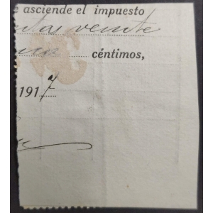 Impuestos municipales del Ayuntamiento de Granada. Año 1917 - Bloque de 4 – imagen 2